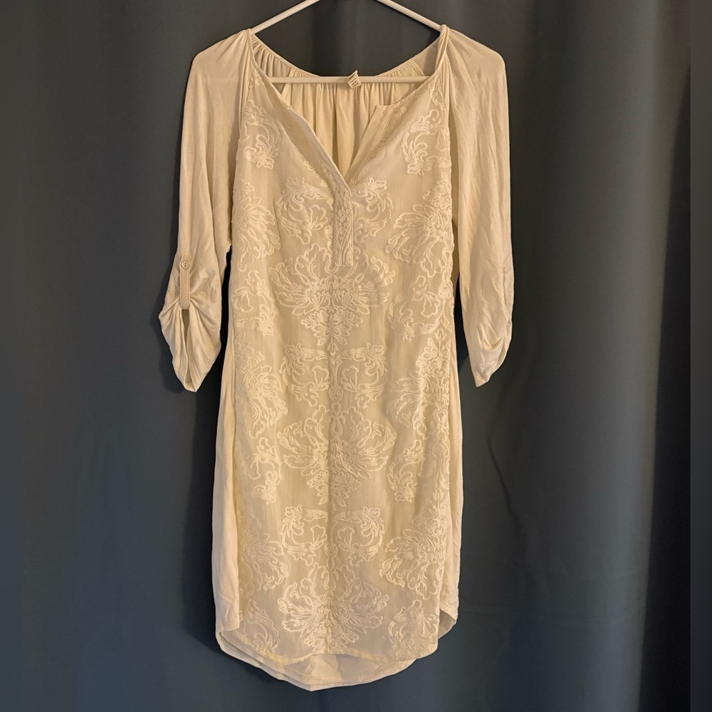 Anthropologie Tiny Embroidered Shirt Dress – Size Small – Boho Chic Style - Picture 2 of 5
